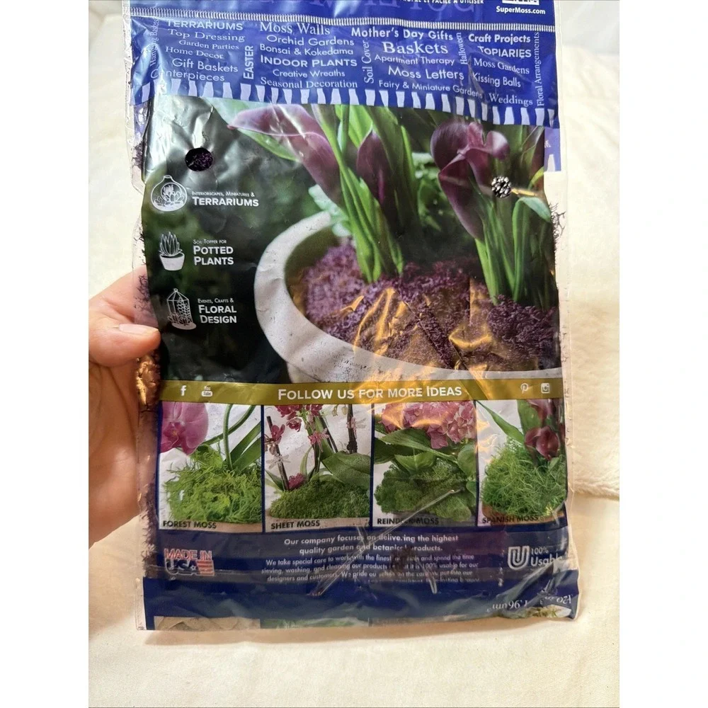2oz of Soft, Vibrant Purple Reindeer Moss - A Delight for Eco-Conscious Crafters